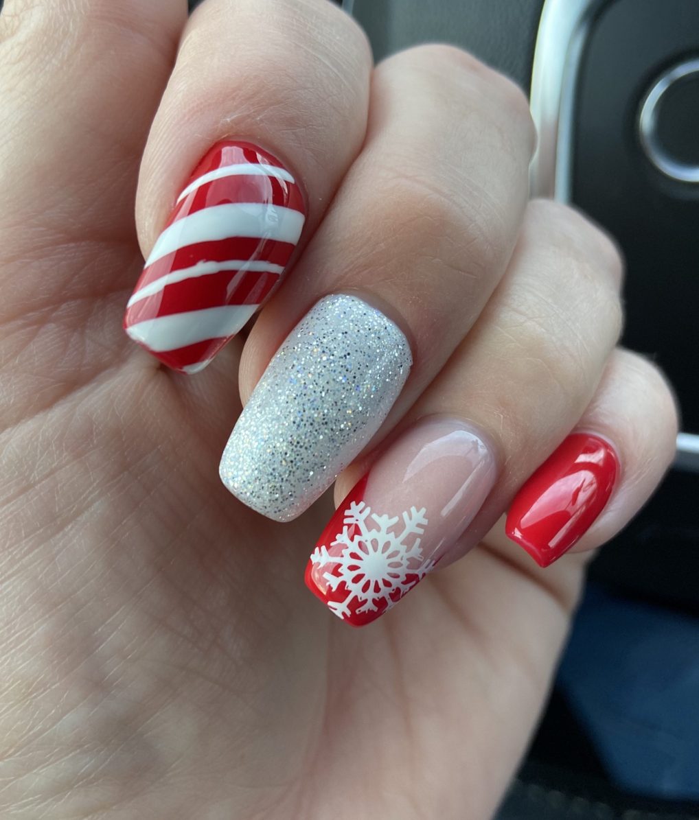 Red and White Christmas Nails - Jenae's Nails