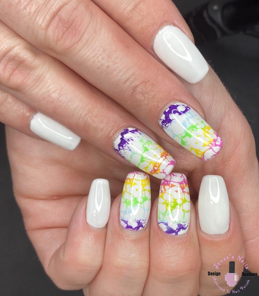 White nail design