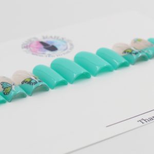Personalized Press-On Nails with butterflies