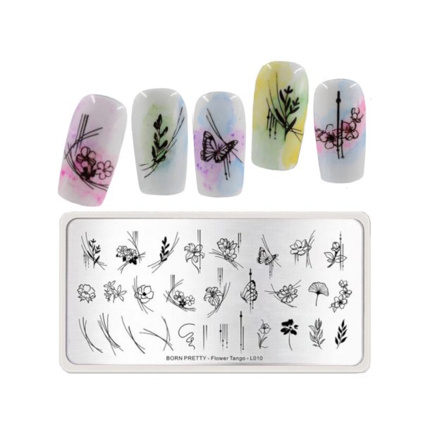 Born-Pretty-Stamping-Plate-Flower-Tango-L010