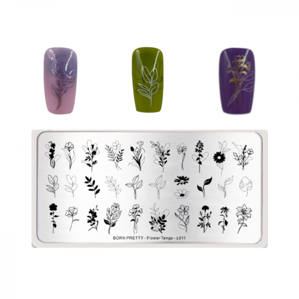 Born-Pretty-Stamping-Plate-Flower-Tango-L011